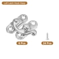 thumbnail image 3 of Uxcell 6 Pack Vintage Lock Clasp, 23 x 26mm Mini Swing Arm Left Clasp Latch, Silver, 3 of 5