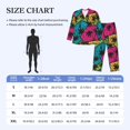 thumbnail image 2 of Mens Pajamas Set, Colorful Hawaiian Style Button Down Long Sleeve Loungewear Sleepwear Pjs sets for Men, 2 of 5