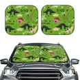 thumbnail image 2 of Disketp 2 Piece Cute Dinosaurs Pattern Windshield Sunshades,Folding Windshield Sun Shade For Car Suv Trucks Sedan,Blocks Uv Rays Sun Visor Protector-Small, 2 of 7