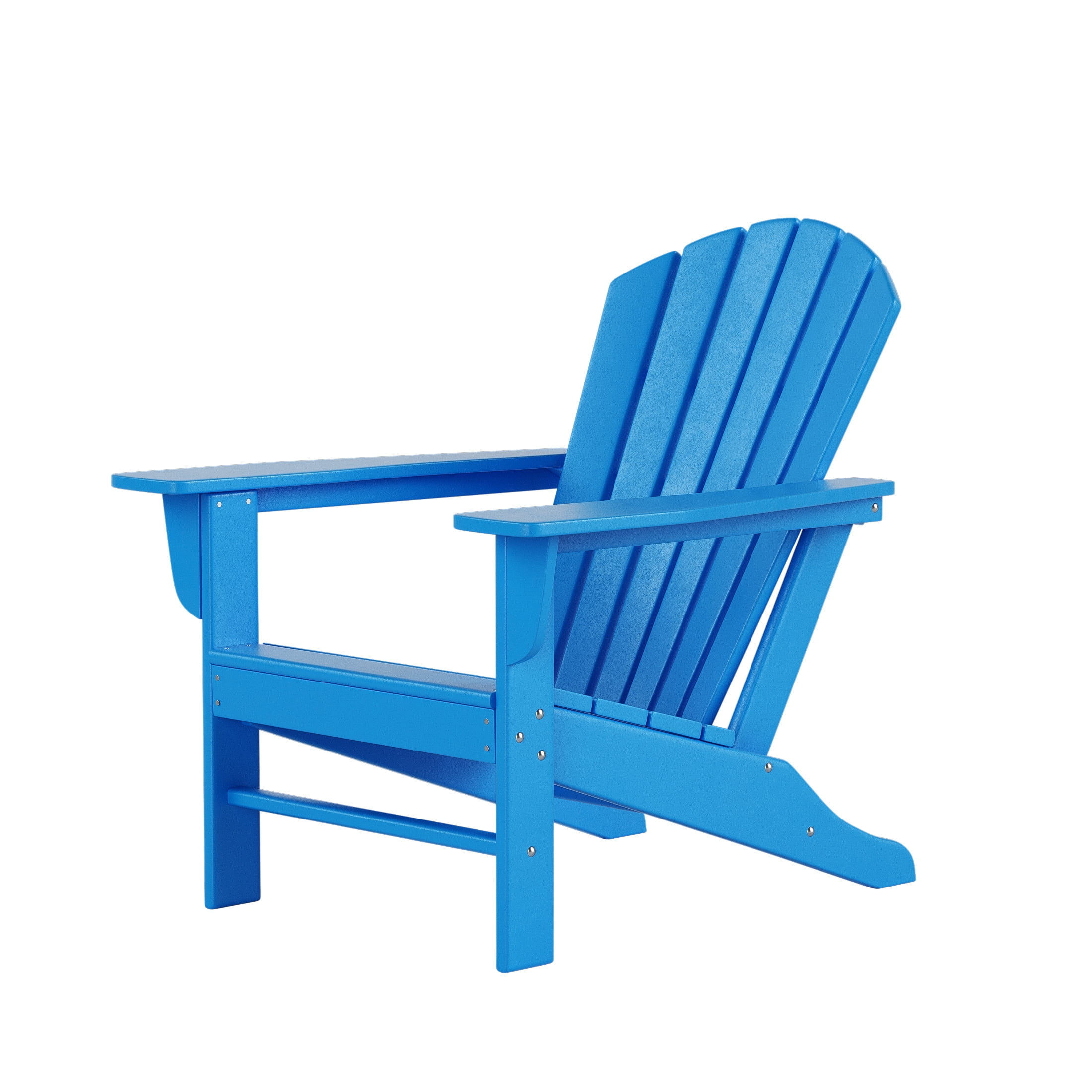 Polytrends  Altura Outdoor Eco-Friendly All Weather Poly Patio Adirondack Chair - Deep Seating Pacific Blue