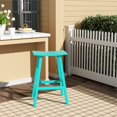 thumbnail image 2 of Florence Outdoor 29" HDPE Plastic Saddle Seat Barstool in Turquoise, 2 of 6