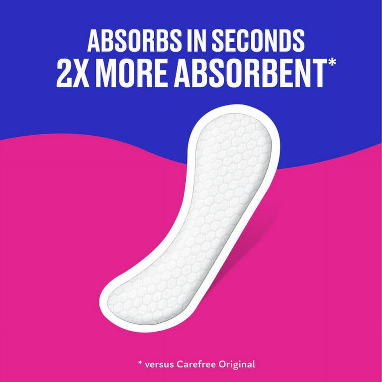 CAREFREE® Panty Liners, Regular, Unscented, 8 Hour Odor Control, 20ct 