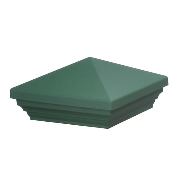 Myard PNP 115445G Screw-Free Universal Fence Pyramid Top Cap Fits Post 4 X 4 Inches (Actual Post Size 3.5 X 3.5) (Qty 1, Green)