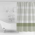 thumbnail image 2 of Shower Curtain Bathroom Set Abstract Classic Stripes Waterproof Fabric Shower Curtains with Grommets&Hooks Sage Green Lines Privacy Bath Curtain for Bathtub 36x72in, 2 of 7