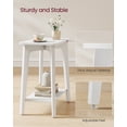 thumbnail image 2 of VASAGLE MAEZO Collection - Side Table, 2-Tier Small Rectangular End Table, 11.8 x 18.9 x 21.8 Inches, Nightstand with Tapered Legs, Curved Transitions, for Small Spaces, Cloud White, 2 of 6