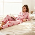 thumbnail image 4 of Top-kevin Flat Stylish Mahjong Women's Long-Sleeve Shirt And Full-Length Bottom Pajama Set, 4 of 7
