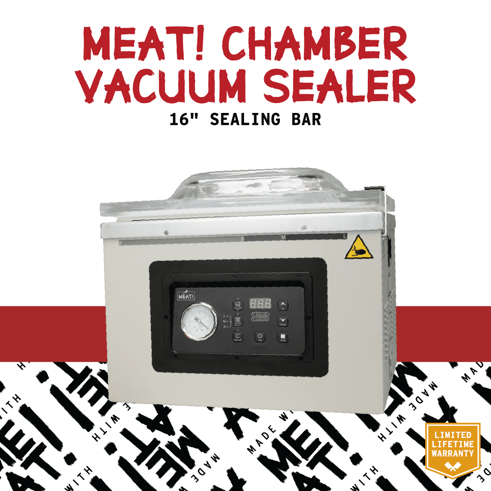 MEAT! Chamber Vacuum Sealer 16" with Adjustable Vacuum, for Meat, Fish, and Liquid Vacuum Sealing
