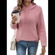 thumbnail image 3 of Sudadera con Capucha de Forro Sintético para Mujer, Estilo Holgado y Versátil. Rosa XL, 3 of 10