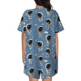 thumbnail image 3 of Kdxio Astronaut Print Pajamas Sets for Women Short-Sleeved Pjs with Lounge Shorts Two Piece Sleepwear S-4XL, 3 of 9