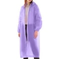 thumbnail image 5 of Jacenvly New Ponchos for Women and Men'S 2Pc Outdoor Long Sleeved Hooded Raincoat Waterproof Breathable Rain Suits for Men Purple, 5 of 9
