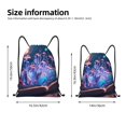 thumbnail image 5 of Yiaed Book Glowing Mushrooms Print Drawstring Bags Drawstring Backpack Bulk String Back Pack Gym Sport Bag-Medium, 5 of 5