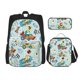 thumbnail image 1 of Disketp Cartoon Car Racing Mochila Estampada de Gran Capacidad con Lonchera y Estuche, Set de 3 Piezas para Estudiantes, 1 of 7