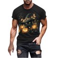 thumbnail image 2 of Blusas y camisas de manga corta y cuello redondo para hombre. Blusas/camisetas de manga corta con cuello redondo y estampado de Halloween para hombre. Blusa para hombre., 2 of 5