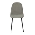 thumbnail image 3 of Juego de 4 Sillas de Comedor HOMEMAKE FURNITURE Gris Asiento de Felpa Tubo de Metal Escandinavo Minimalista, 3 of 6