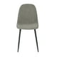 thumbnail image 3 of Juego de 4 Sillas de Comedor HOMEMAKE FURNITURE Gris Asiento de Felpa Tubo de Metal Escandinavo Minimalista, 3 of 6