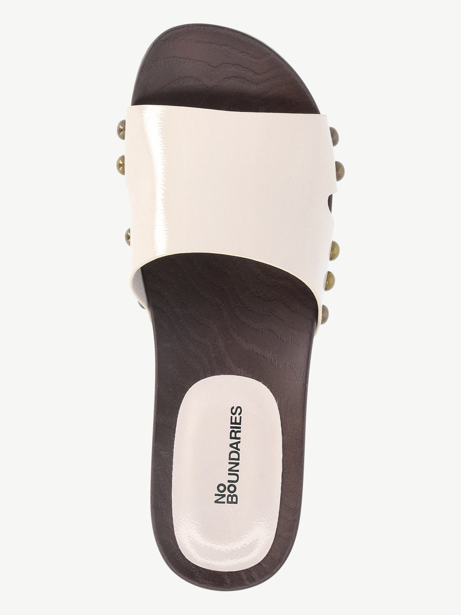 No Boundaries Women's Studded Wooden Clog Sandals