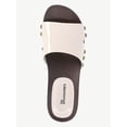 thumbnail image 5 of No Boundaries Women's Studded Wooden Clog Sandals, 5 of 9