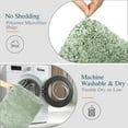 thumbnail image 5 of Walensee Shag Bath Rug, Non Slip Bath Mat for Bathroom, 24"x36", Pale Green, Machine Wash, 5 of 9