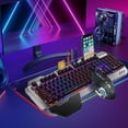 thumbnail image 5 of Wireless Gaming Keyboard and Mouse Combo,Rainbow LED Backlit Keyboard with Rechargeable 3800mAh Battery Metal Panel,Removable Wrist Rest Mechanical Feel and 7 Color Mute Gaming Mice for PC PS4 PS5, 5 of 8