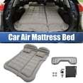 thumbnail image 2 of Unique Bargains 1 Set Universal Inflatable Thickened Car Air Mattress Camping Bed Cushion Pillow Flocking Gray, 2 of 9