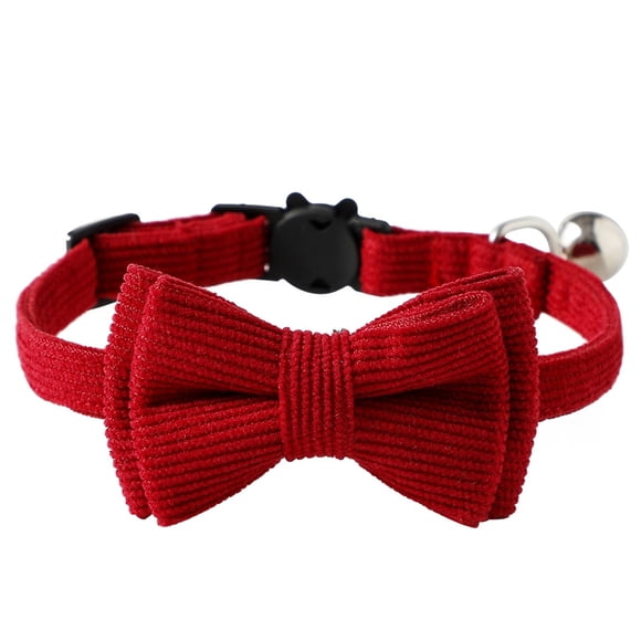 Collar de gato personalizado con lindo moño y cascabel, collar ajustable para perros pequeños, mascotas, 1,0 x 28 cmS 1,0 x 28 cmEstilo: Estilo 2;