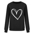 thumbnail image 4 of T-shirt de la Saint-Valentin pour Femmes 2024, Chandails à Col Rond, T-Shirts Décontractés avec Cœur, T-Shirts Graphiques Amples à Manches Longues, Chandails à Enfiler, Hauts Mode pour les Fêtes, T-Shirt, 4 of 4