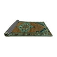 thumbnail image 2 of Ahgly Company Indoor Rectangle Medallion Turquoise Blue Traditional Area Rugs, 8' x 10', 2 of 4