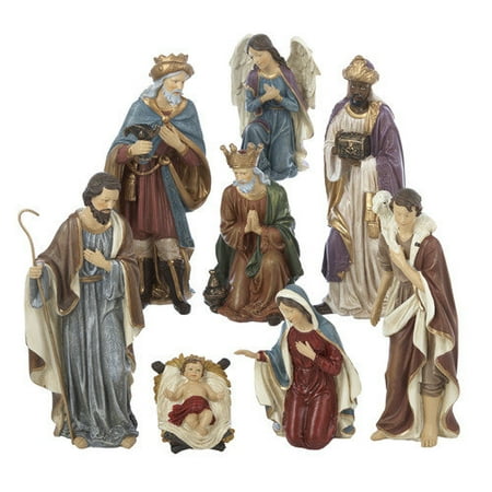 Kurt Adler 9" Resin Nativity Set of 8 Pieces