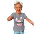 thumbnail image 4 of TIMIFIS T-Shirt de Pâques pour Tout-Petit Bébé Garçons Filles T-Shirts Graphiques Été Mignon Imprimé Oreilles de Lapin Oeufs Col Rond Manches Courtes T-Shirt, 3 Ans, 4 of 4