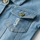 thumbnail image 4 of Abrigo para niños, primavera y otoño, moda para niñas, chaqueta vaquera, cárdigan, lavado, con agujeros, ropa informal, 4 of 4