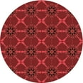 thumbnail image 1 of Ahgly Company Machine Washable Indoor Round Transitional Red Area Rugs, 3' Round, 1 of 7