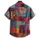 thumbnail image 3 of Camisas Para Hombre Manga Larga Buttons Summer Casual Men's manage shirt colored Blouse Loose Short Men's blusa (Multicolor, 3XL), 3 of 5