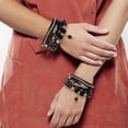 thumbnail image 6 of Hotian 8pcs Beaded Bracelet Jewelry Set Multilayer Boho Charm Bracelet Pack for Women and Men Black, 6 of 6