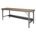 thumbnail image 2 of Durham WBF-TH-3096-95 96 x 30 in. 14 Gauge Ergonomic Folding Leg Work Bench with Tempered Hard Board Over Steel Top, 2 of 6