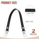 thumbnail image 2 of Uxcell 2 Pcs Metal PU Leather Purse Handle Strap Replacement for DIY Women Clutch Bag Handbags Negro 13 pulgadas, 2 of 7