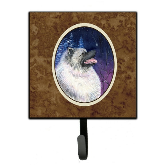 Carolines Treasures SS8350SH4 Starry Night Keeshond Leash or Key Holder 7Hx4.25W multicolor