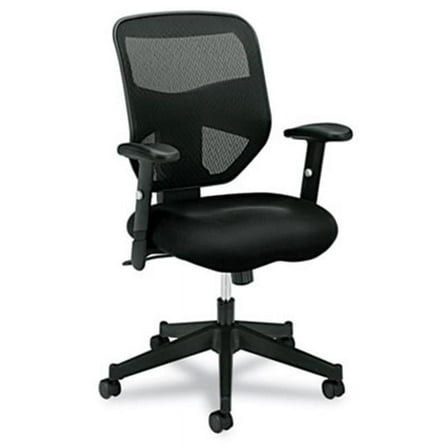 VL531 High-Back Work Chair  Mesh Back  Padded Mesh Seat  Black