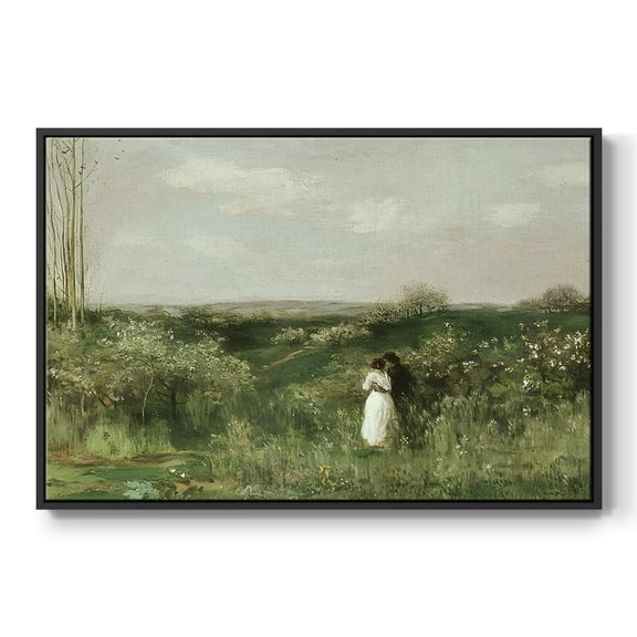 Vintage Landscape-CCXLVI By Wexford Home Framed in Black Wood Gallery Wrapped Canvas 17 in. x 25 in.