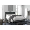 thumbnail image 2 of Home Design Mason Full Upholstered Platform Bed with Button Tufted, Bed Frame with Curved Headboard for Adult, Charcoal Gray, Easy Assembly, 2 of 6
