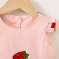 thumbnail image 6 of ZACPNCV Toddler Baby Girls Summer Outfit Puff Sleeve Flower Party Dress Smocked Baby Girl Clothes Pink 2-3 Years, 6 of 9