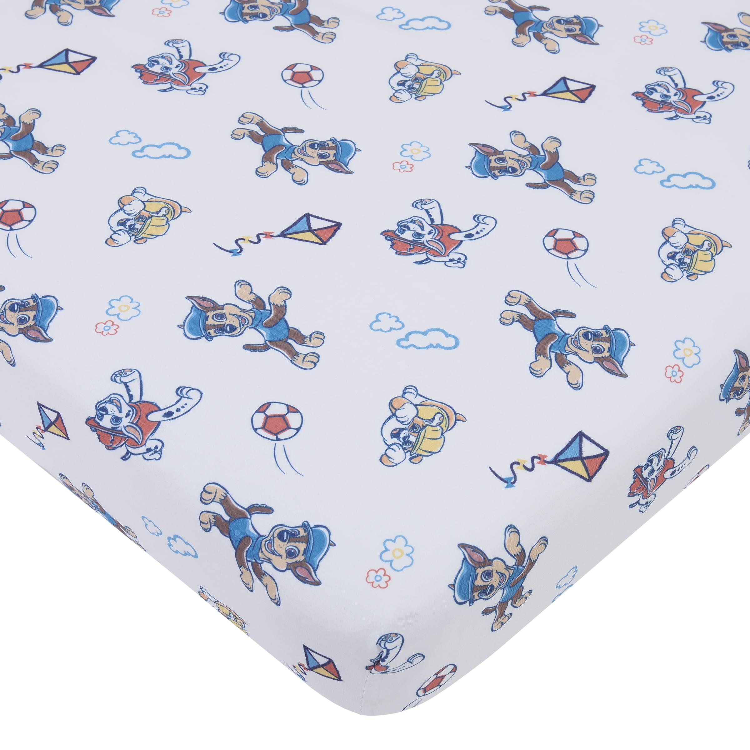 Paw Patrol 3-Piece Toddler Bedding Set, Pups at Play, Toddler Bed, Blue