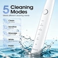 thumbnail image 4 of OasiSmile Sonic Electric Toothbrush Set for Adults with Travel Case, 6 Brush Heads, 60-Day Battery Life, 5 Modes 42000 VPM Rechargeable Power Toothbrush, White, 4 of 8