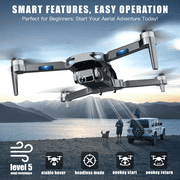 NBD 4K Drone with Camera for Adults, 52-Min Flight, 10,000FT Range, 249g Foldable FPV Quadcopter, 5G WiFi, Brushless Motor, Smart Return Home (Grey)
