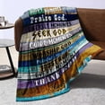 thumbnail image 1 of LHSHID Christian Gifts for Women Bible Verse Blanket Religious Gifts Healing Throw Blanket with Inspirational Thoughts and Prayers Get Well Soon Gifts for Women & Men Birthday Gift 30x40in, 1 of 6