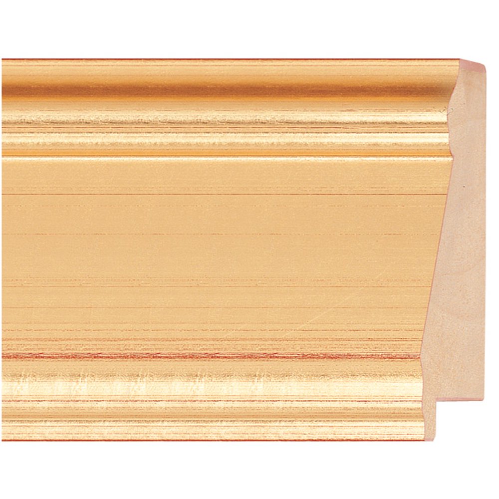 Picture Frame Moulding (Wood) Contemporary Gold Finish 3" width 1