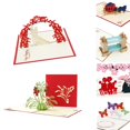 thumbnail image 4 of Tarjetas de invitación de felicitación 3D Pop-UP para boda, cumpleaños, Día de San Valentín, regalo de aniversario, postal con sobre cortado con láser, 4 of 4