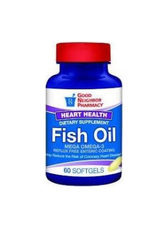 GNP Mega Omega-3 Fish Oil Supplement 60 softgels