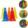 thumbnail image 2 of 5pcs 32CM Perforated Sign Barrels Obstacles Road Cones Barricades Soccer Basketball Training Equipment (Orange (5pcs)), 2 of 7