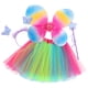 thumbnail image 4 of KAKOWELY 1 juego de disfraz de hada de fiesta para niñas, falda tutú con alas de mariposa, varita de hada, diadema, conjunto de cosplay, 4 of 4