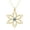 Gold, variant on Gold Over Sterling Silver with Blue Moissanite Flower Pendant with 18" Chain